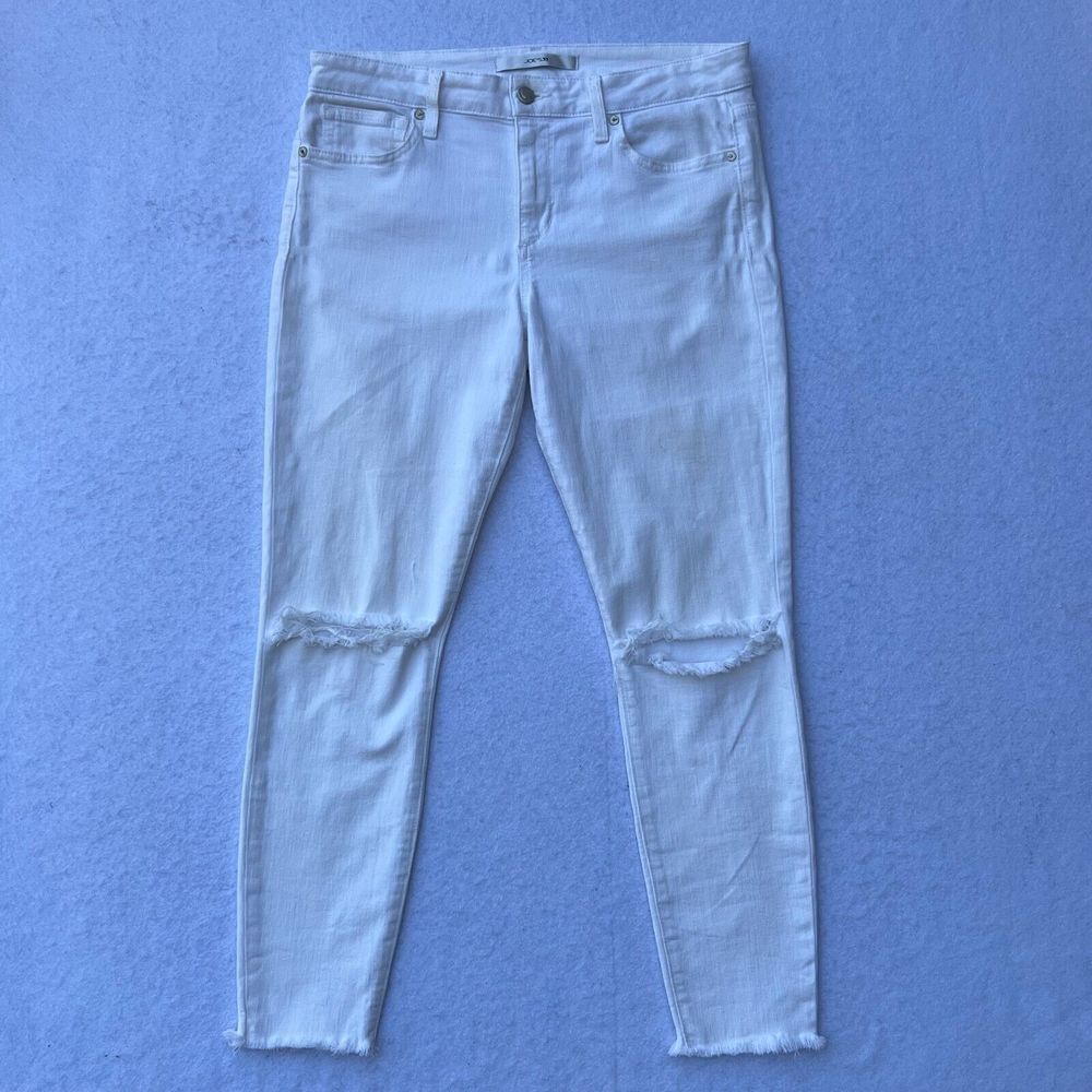 Womens Joes‎ Jeans Finn Ankle White Holes Disstressed Pants Size 30 GUC